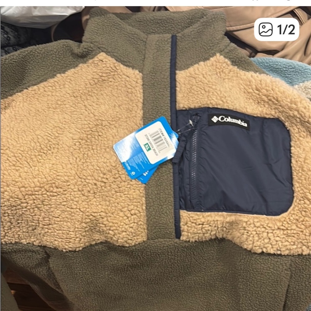 Columbia Utility Jacket in Tan and Gray